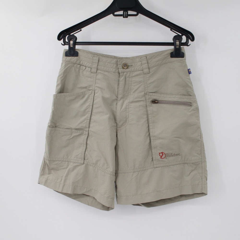 Vintage Fjallraven Shorts Women 36 29x7 Cargo Nylon Blend Hiking Khaki outdoor